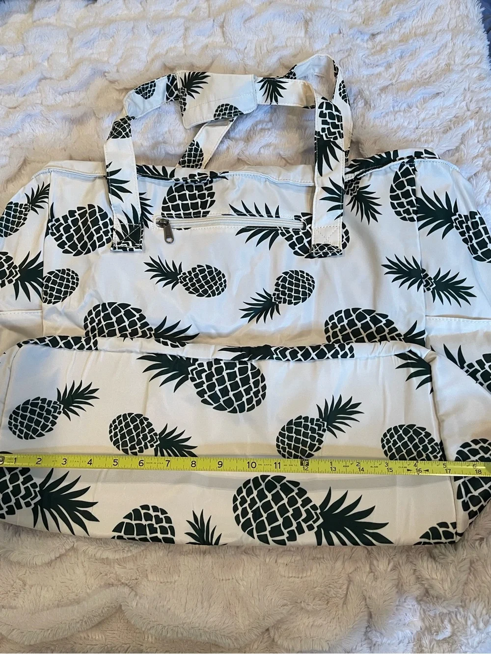 Pineapple‎ Print Large Weekender Tote Travel Duffel Bag, Beach Bag